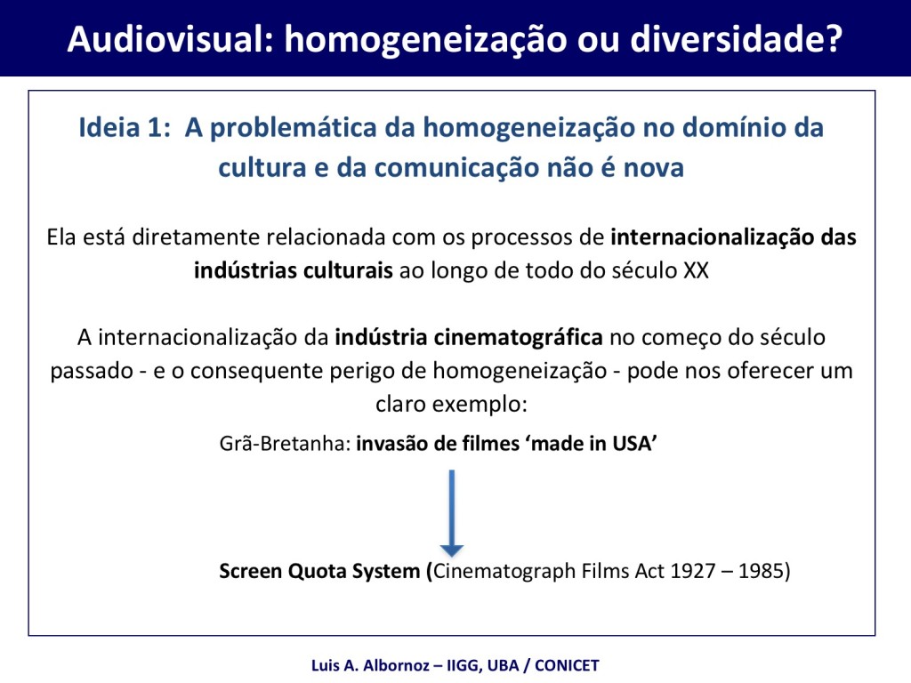 Audiovisual na Internet: homogeneização ou diversidade cultural ...