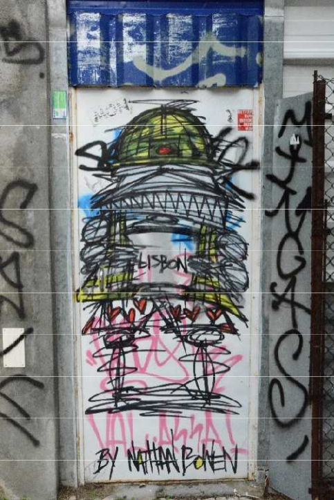 Imagen que contiene edificio, grafiti, frente, ventana  Descripción generada automáticamente