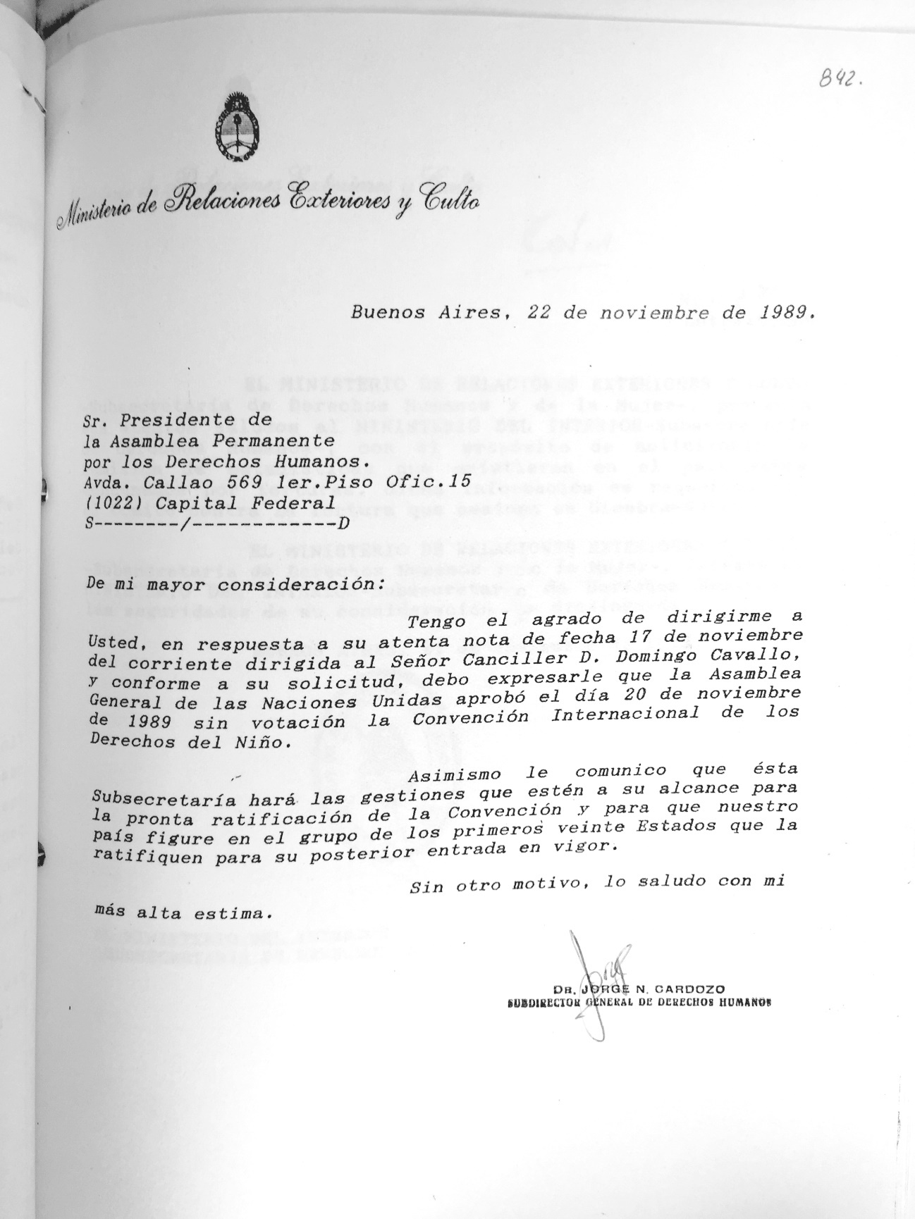 Texto, Carta Descripción generada automáticamente